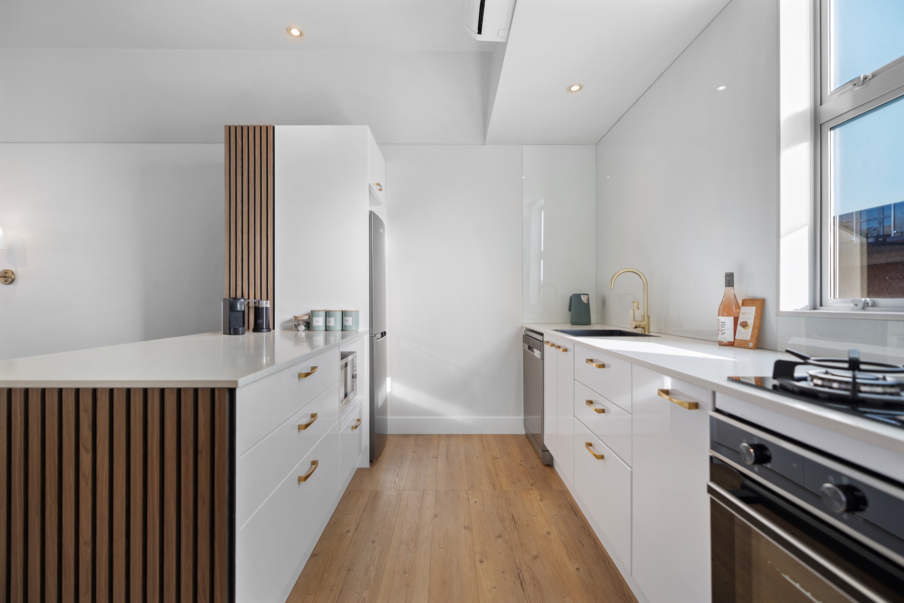 Completed kitchen at 19 Alpine Village after the transformation