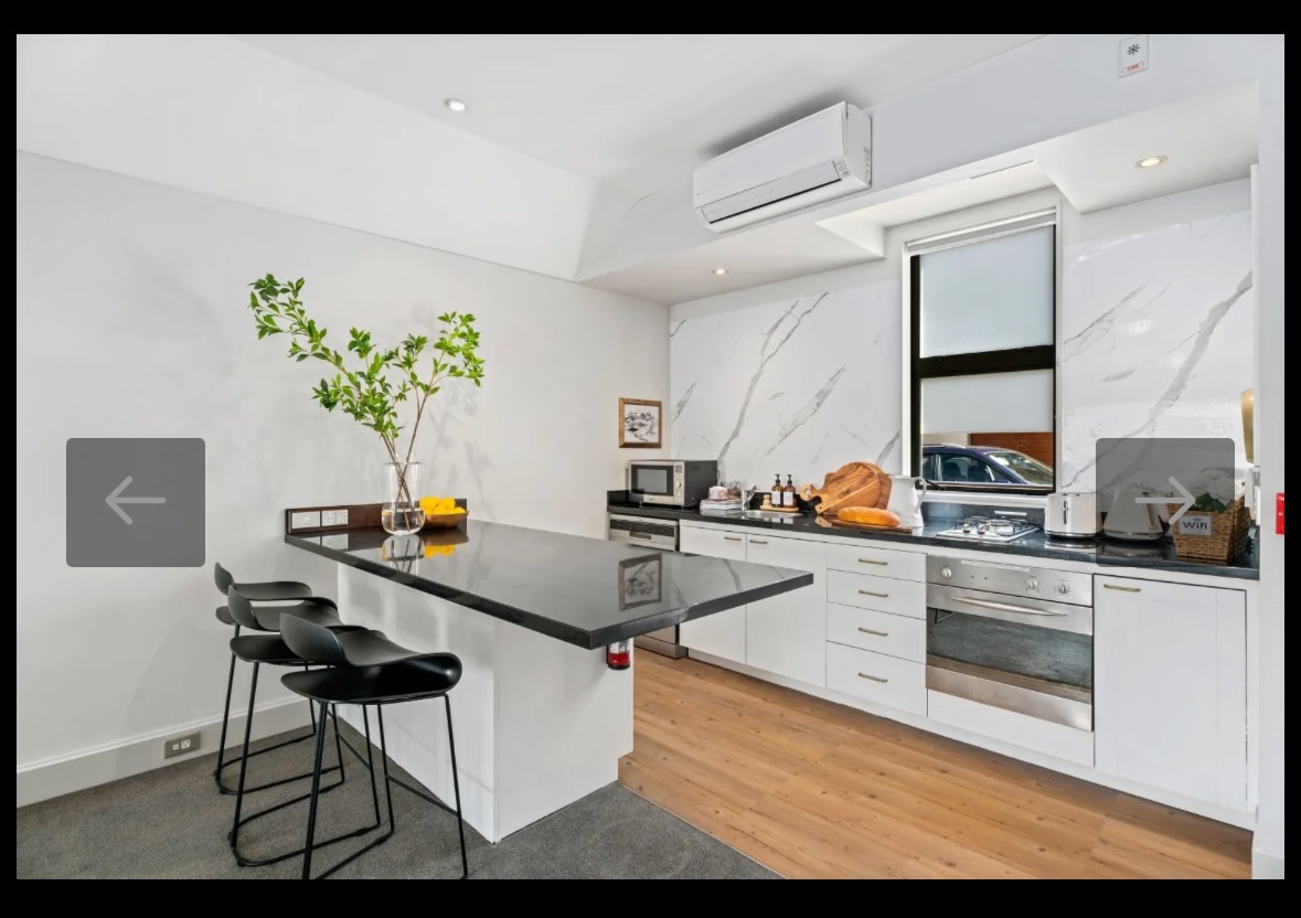 Original kitchen at 19 Alpine Village before the transformation